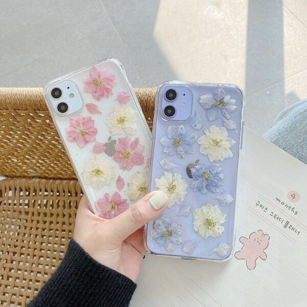 Hyuna handmade real flowers for OPPOreno5pro mobile phone case 4se soft reno2z, 3pro transparent ace2 female - Image 4