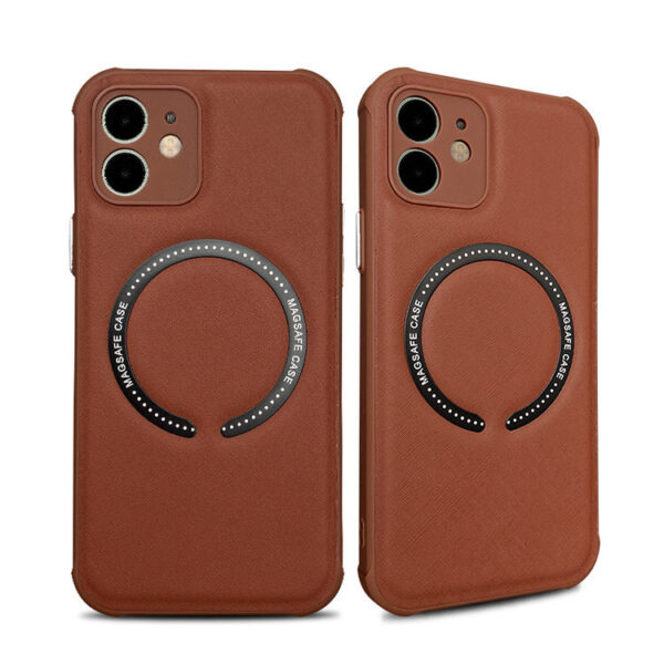 Leather Phone Case Iphone14 Mag Safe Magnetic Cross - Image 4