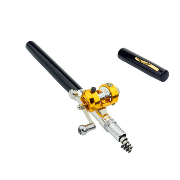 Genuine mini ice fishing pen pole fishing rod fishing rod with drum set, small sea pole portable fishing rod. - Image 9