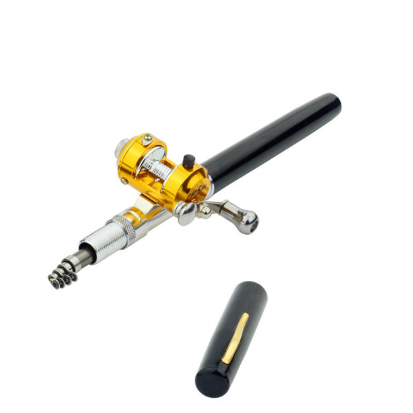 Genuine mini ice fishing pen pole fishing rod fishing rod with drum set, small sea pole portable fishing rod. - Image 3